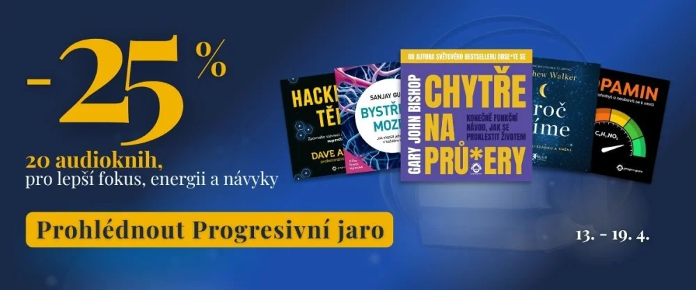 Progresivní jaro 25 % sleva na 20 vybraných audioknih