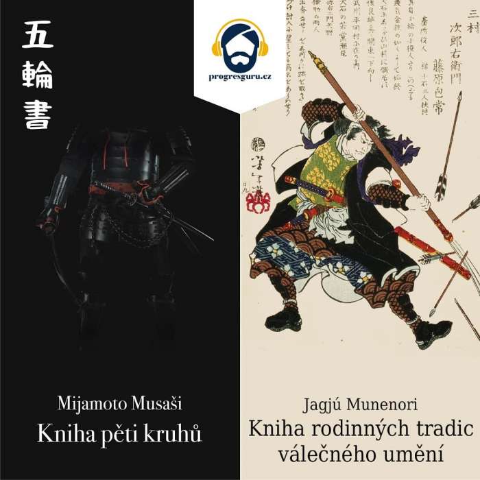 Set audioknih Kniha pěti kruhů a Kniha rodinných tradic válečného umění - Mijamoto Musasi, Jagju Munenori (Jan Hyhlík) - ProgresGuru